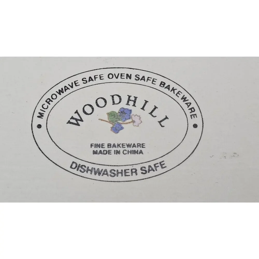 Woodhill Fine Bakeware Ceramic Botanical Floral Casserole Lasagna Dish 12 x 9